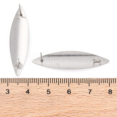 304 Stainless Steel Studs Earring Findings STAS-H226-05P-1