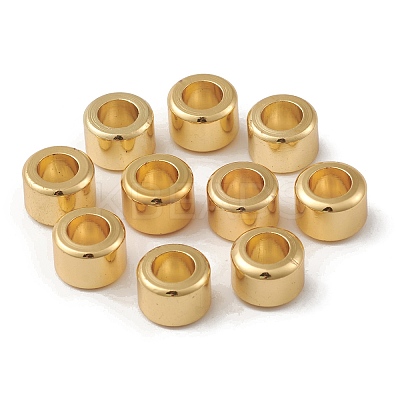 Rack Plating Brass European Beads X-KK-G452-37G-1