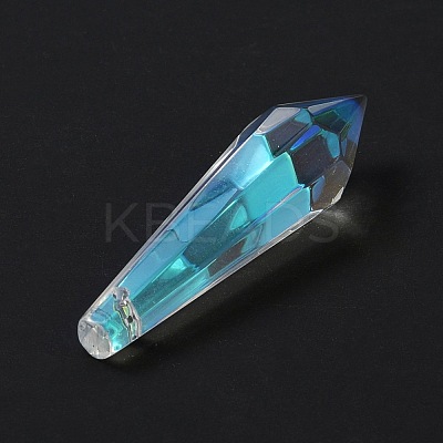 Transparent Glass Big Cone Pendulum Pendants MACR-WH0007-66-1