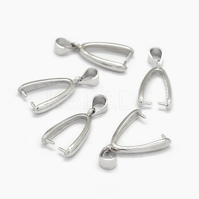 Anti-Tarnish Rhodium Plated 925 Sterling Silver Pendant Bails STER-E061-58P-1