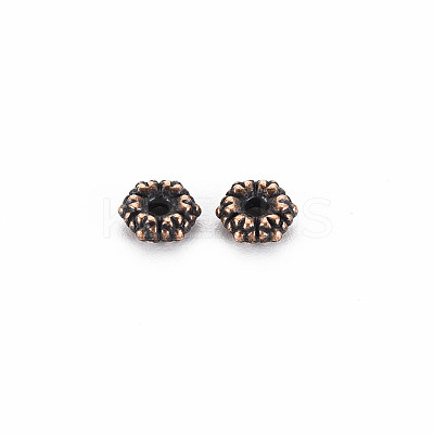 Tibetan Style Alloy Spacer Beads TIBEB-S039-019R-NR-1