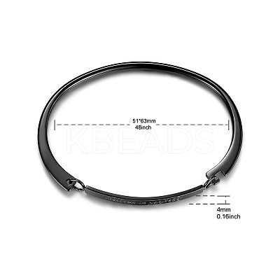 Fashion Engraved Brass Inspirational Bangle JB247D-1