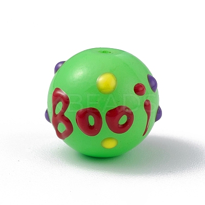 Opaque Painted Glass Beads LS-GLAA-B001-01E-1