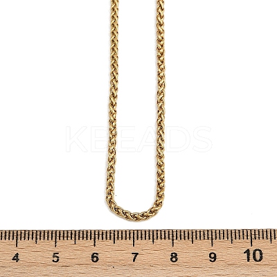 304 Stainless Steel Wheat Chains Necklaces for Unisex NJEW-K395-01A-G-1
