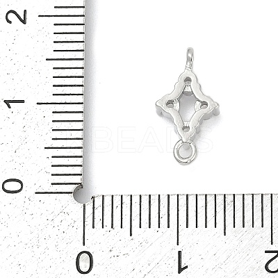Brass Micro Pave Clear Cubic Zirconia Connector Charms LS-KK-Z094-08P-02-1