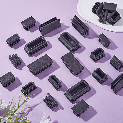 24Pcs 3 Style Plastic Furniture End Caps FIND-GF0005-30-1