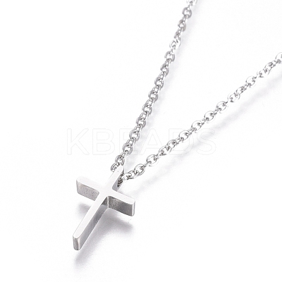 Non-Tarnish 304 Stainless Steel Pendant Necklaces NJEW-F274-03P-A-1