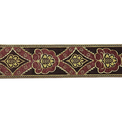 Flat Chenille Jacquard Woven Ribbons SRIB-XCP0001-17B-1