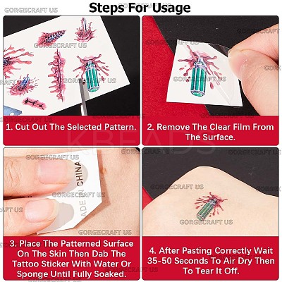 2 Sets 2 Style Body Art Tattoos Stickers MRMJ-GF0001-39-1
