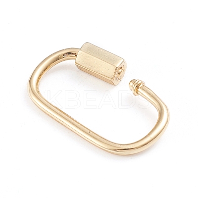 Brass Screw Carabiner Lock Charms ZIRC-I041-05G-1