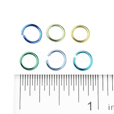 6 Colors Aluminum Wire Open Jump Rings ALUM-X0001-01A-1