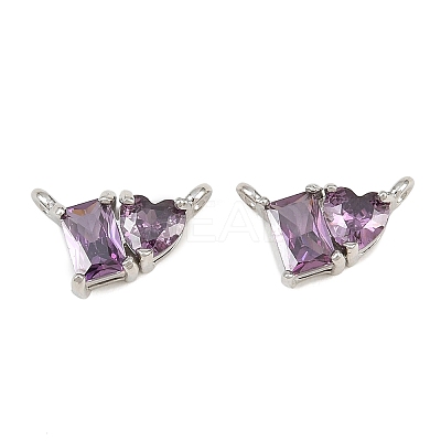 Brass Pave Cubic Zirconia Charms CU-CBA6A75-04P-05-1