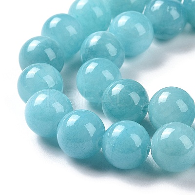 Natural Mashan Jade Round Beads Strands G-D263-4mm-XS28-1