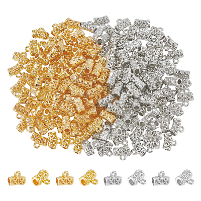 200Pcs 2 Colors CCB Plastic Tube Bails CCB-DC0001-11-1