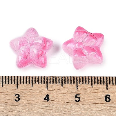 Transparent Spray Paint Glass Beads GLAA-H035-02C-1