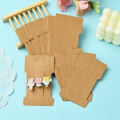 Kraft Paper Hair Clip Display Cards DIY-YW0007-32-1