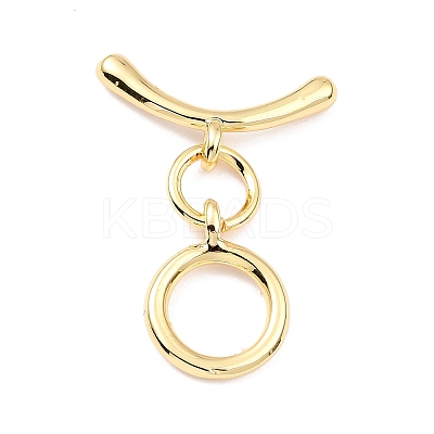 Rack Plating Brass Toggle Clasps KK-B036-09G-1