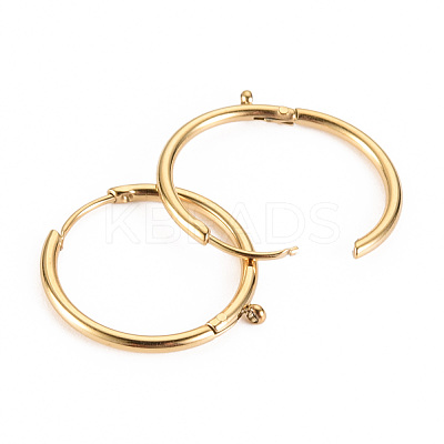 316 Surgical Stainless Steel Huggie Hoop Earring Findings X-STAS-S116-257A-G-1