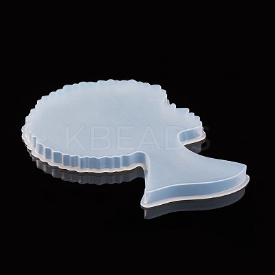 Afro Female Silhouette Silicone Resin Statue Molds DIY-L021-69-1