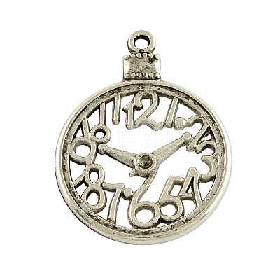 Alloy Clock Pendants LS-TIBEP-24057-AS-NR-1