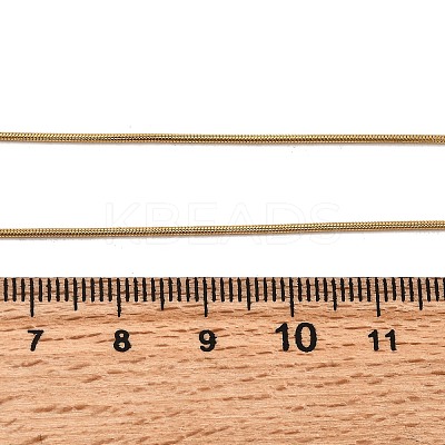 1MM 304 Stainless Steel Round Snake Chain Necklaces for Women NJEW-Z091-10G-1
