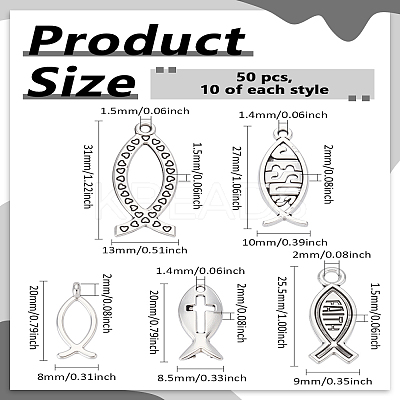 50Pcs 5 Styles Tibetan Style Alloy Pendants FIND-LP0006-50-1