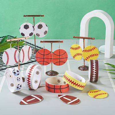 DIY Sport Theme Bracelet Earring Making Kit DIY-TA0005-86-1