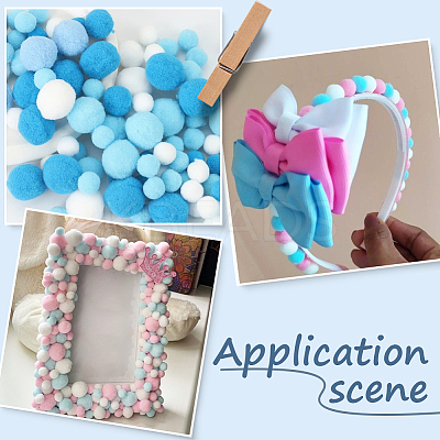3 sets Polyester Ball Decoration DIY-SC0031-26E-1