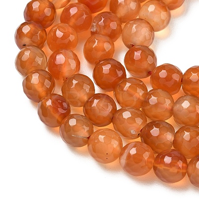 Dyed & Heated Natural Agate Beads Strands G-P539-D01-10-1