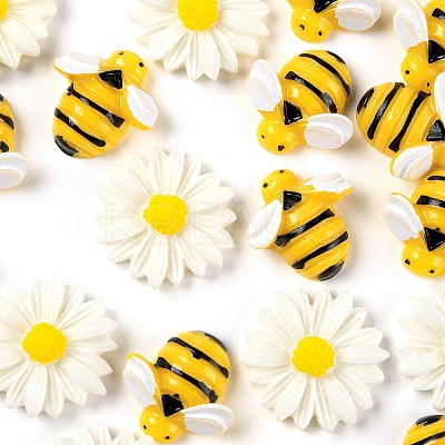 50Pcs 2 Style Resin Cabochons CRES-LS0001-02-1