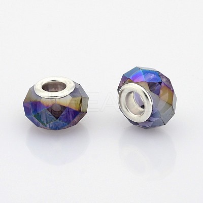 AB Color Plated Glass European Beads LS-GPDL-J026-AB07-1