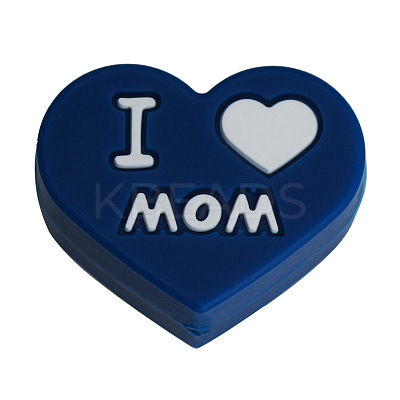 Mother's Day Silicone Focal Beads FIND-PW0005-12F-1