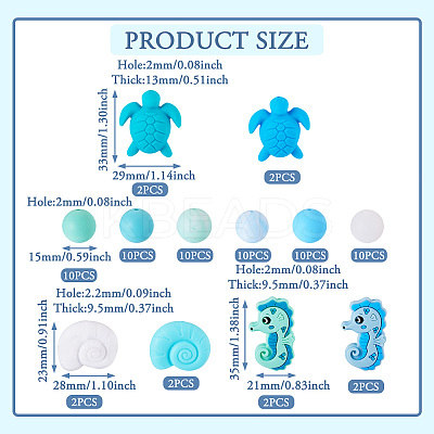 Food Grade Eco-Friendly Silicone Focal Beads SIL-TA0002-67-1