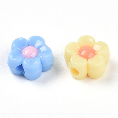 Two Tone Opaque Acrylic Beads SACR-N018-13-1