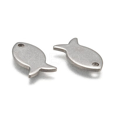 Tarnish Resistant 304 Stainless Steel Fish Charms LS-STAS-M037-08-1