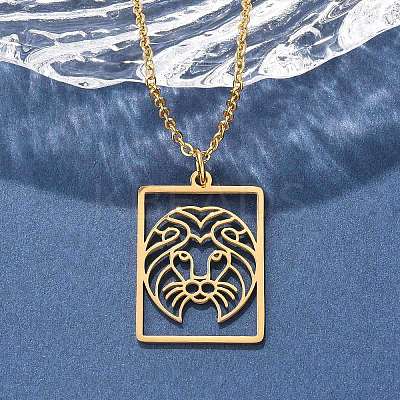 304 Stainless Steel Necklace NJEW-D330-01G-05-1