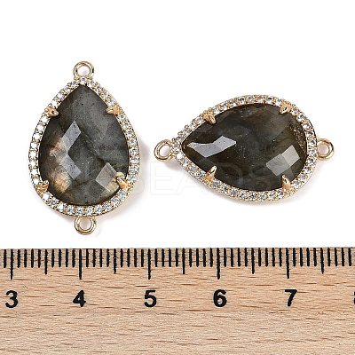 Natural Labradorite Faceted Teardrop Links G-B126-03G-04-1