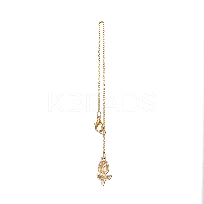 Tulip Alloy Enamel Pendants Wine Glass Charms Sets AJEW-JO00177-1