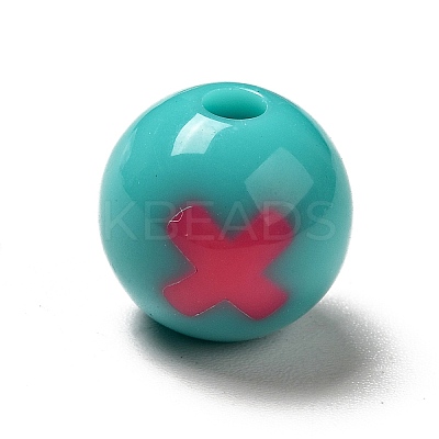 Two Tone Opaque Acrylic Beads LS-SACR-K003-02B-1