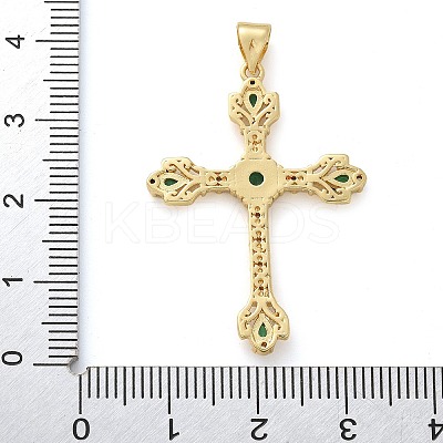Brass Micro Pave Cubic Zirconia Pendants KK-M319-26G-02-1