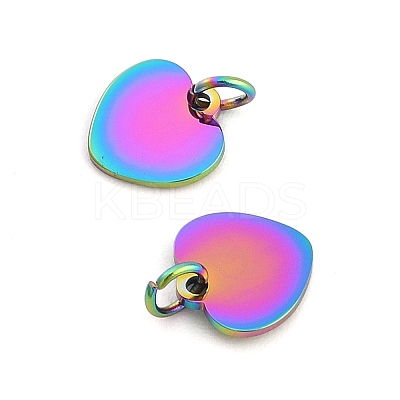 Ion Plating(IP) 304 Stainless Steel Stamping Blank Tag Charms STAS-I311-18RC-1