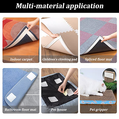 AHADEMAKER 16Pcs 2 Style PU Self Adhesive Non Slip Carpet Stickers FIND-GA0005-65-1