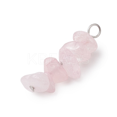 10Pcs 5 Colors 12 Constellation Natural Aquamarine & Citrine & Rose Quartz & Tiger Eye & Lapis Lazuli Pendants PALLOY-JF02839-04-1