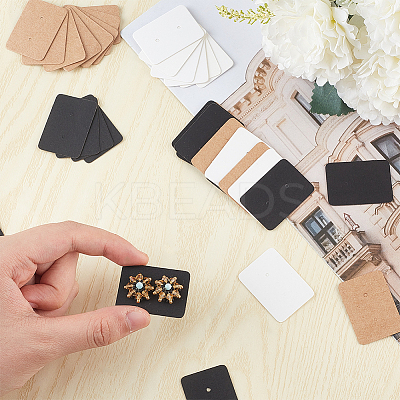 300Pcs 3 Colors Paper Jewelry Earring Display Cards CDIS-SP0001-07-1