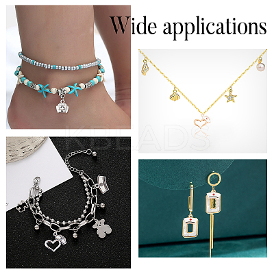 64Pcs 8 Style Alloy Pendant Sets FIND-AR0001-34-1
