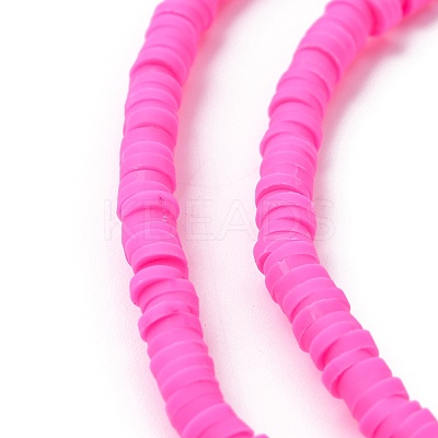 Handmade Polymer Clay Beads Strands LS-CLAY-R089-4mm-Q031-1