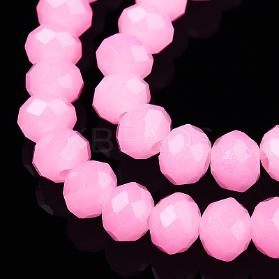 Baking Painted Imitation Jade Glass Bead Strands DGLA-A034-J6MM-A01-1