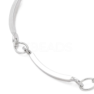 Non-Tarnish 304 Stainless Steel Curved Bar Link Chain Bracelets BJEW-K266-13P-1
