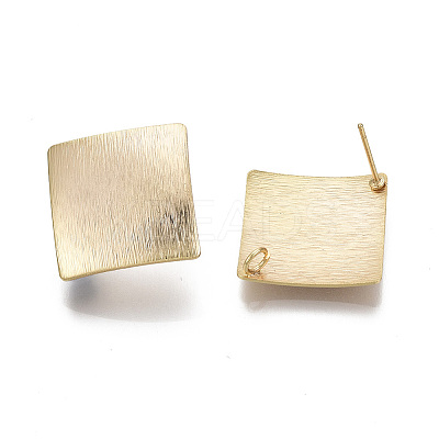 Brass Stud Earring Findings X-KK-N233-020-NF-1