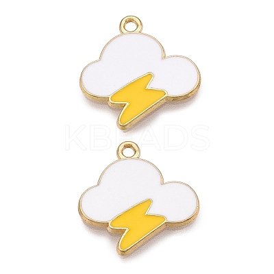 Rack Plating Alloy Enamel Pendants ENAM-T020-22-RS-1